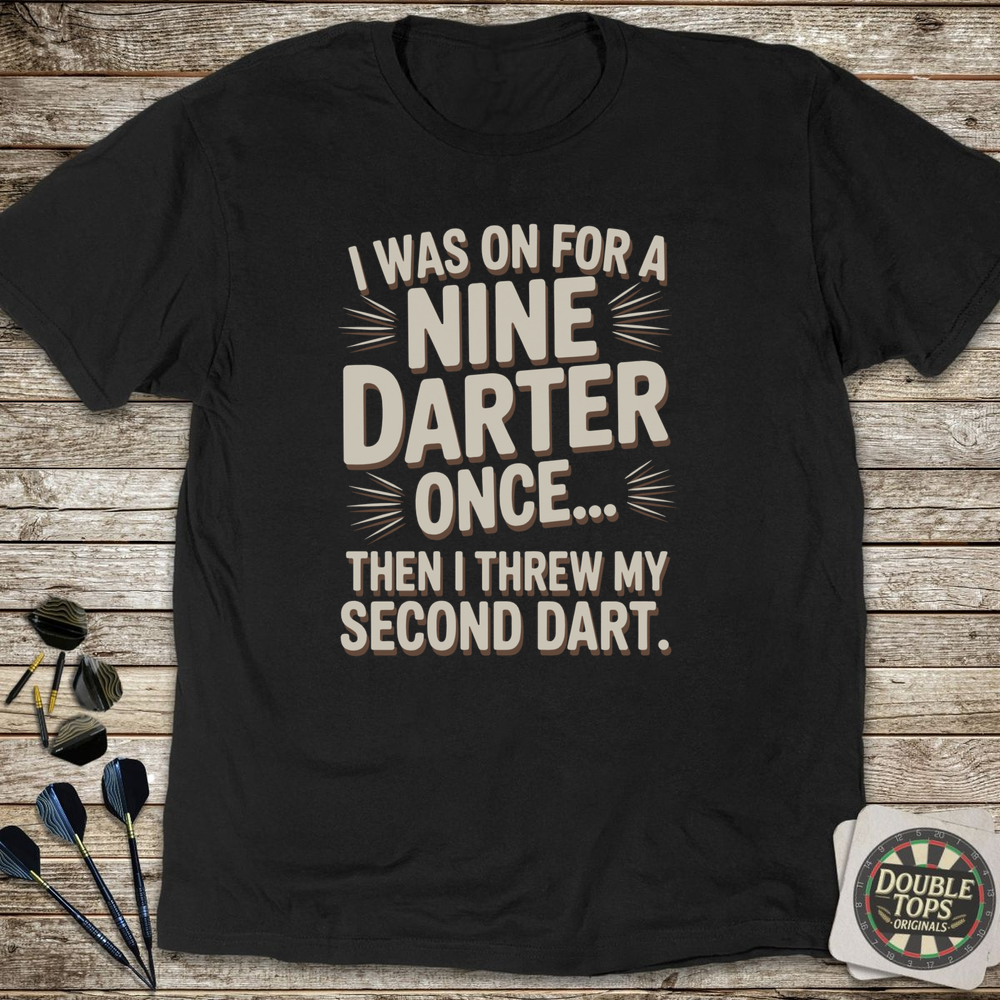 I Was On A Nine T-Shirt - Black