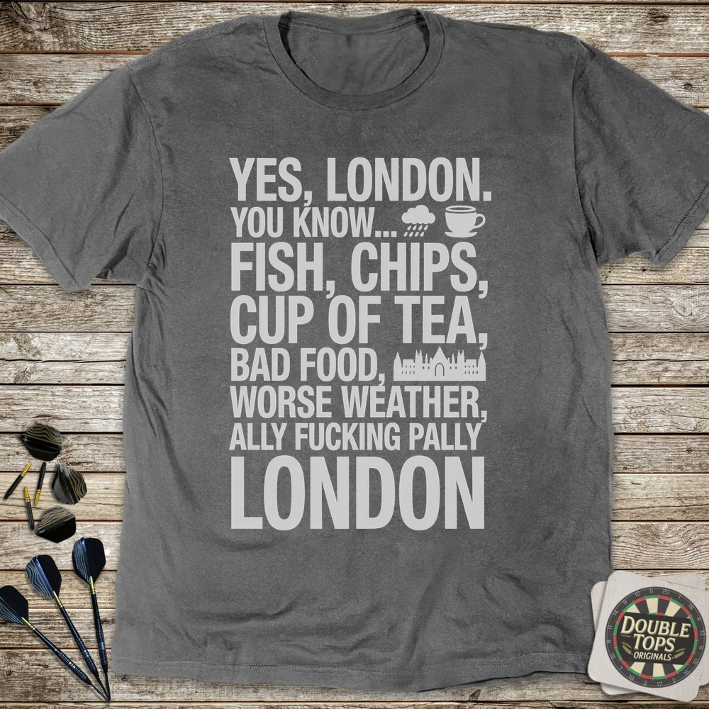 Yes London T-Shirt - Charcoal