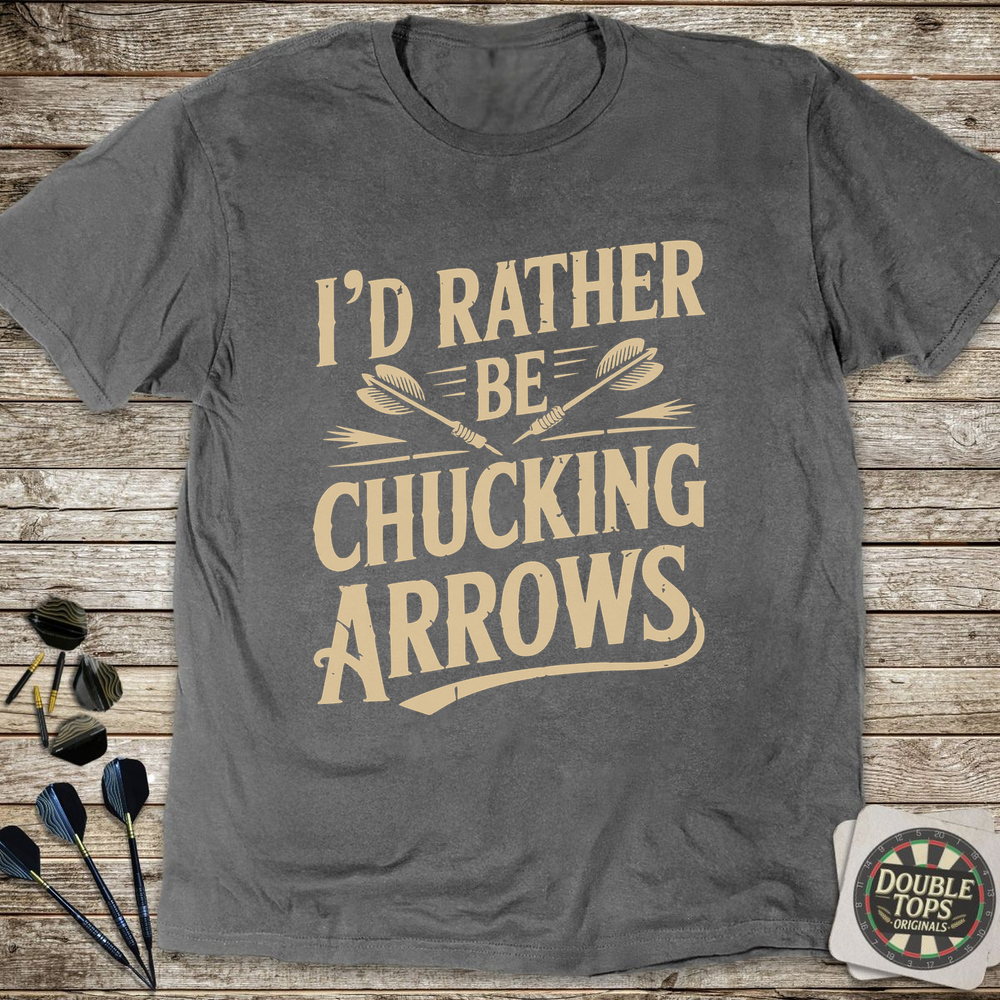 Rather Be Chucking Arrows T-Shirt - Charcoal