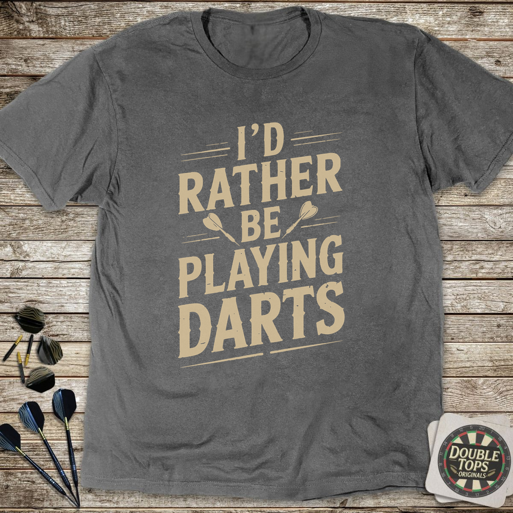 Rather Play Darts T-Shirt - Charcoal