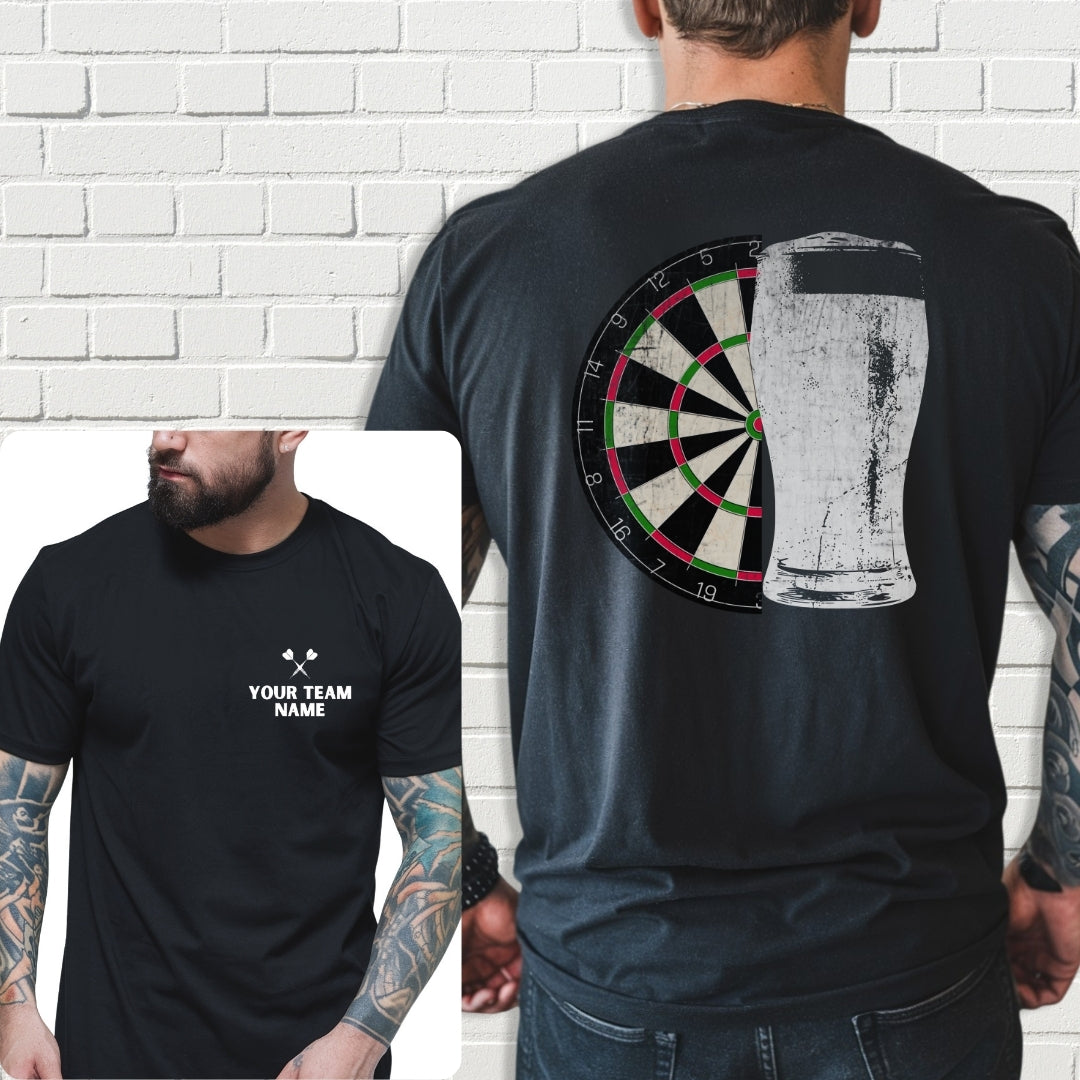 Individuelles Team-Shirt - Darts und ein Pint