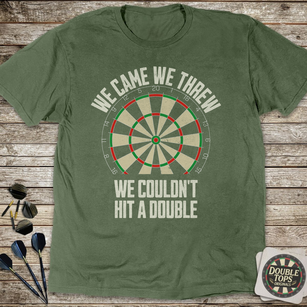 We Couldn't Hit A Double T-Shirt - Military Green