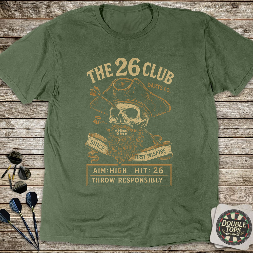 The 26 Club Darts Co T-Shirt - Military Green