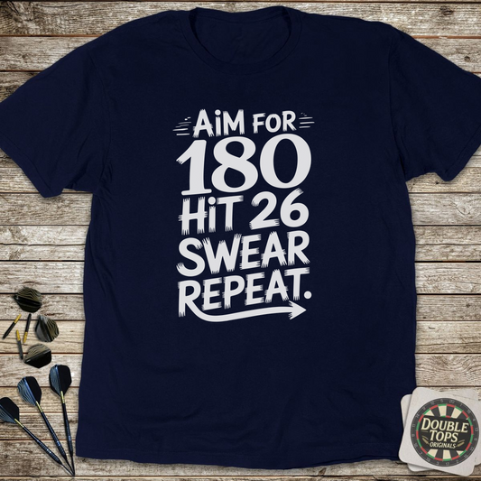 Aim For 180 Hit 26 T-Shirt - Navy