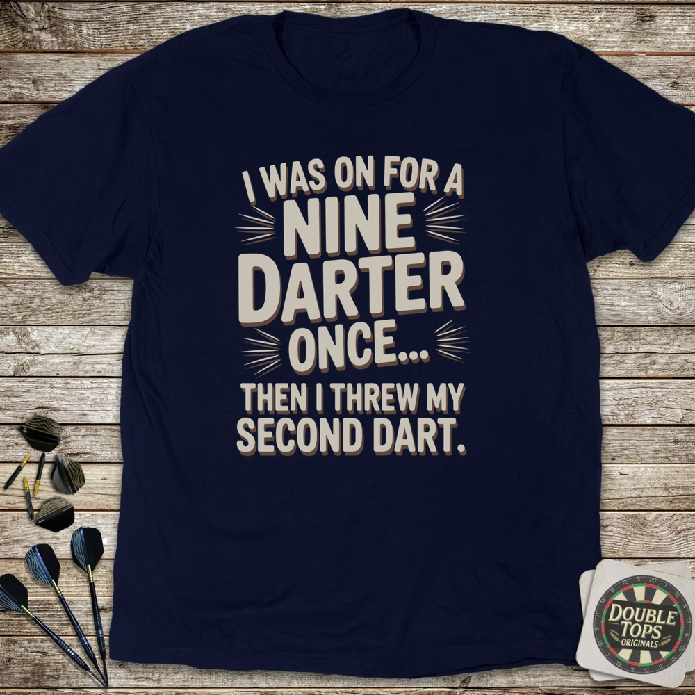 I Was On A Nine T-Shirt - Navy