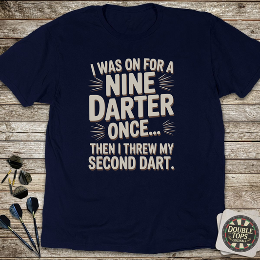 I Was On A Nine T-Shirt - Navy