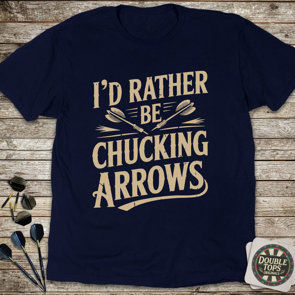 Rather Be Chucking Arrows T-Shirt - Navy