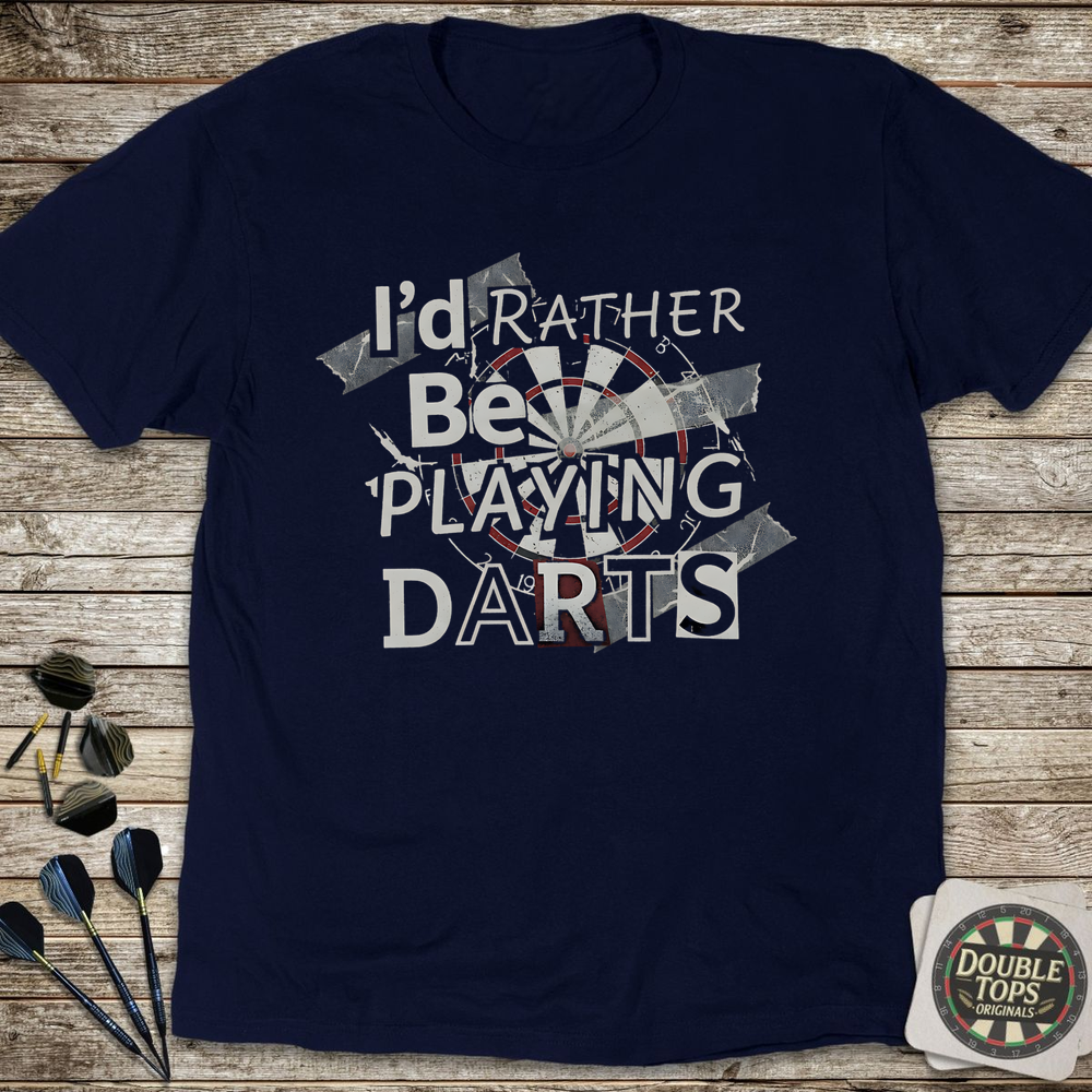 Rather Be Playing Darts T-Shirt - Navy