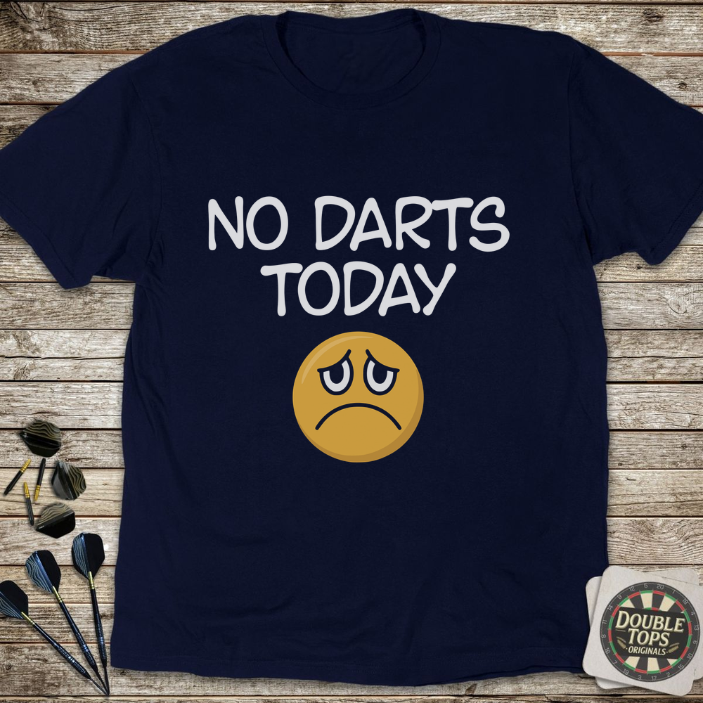 No Darts Sad Face T-Shirt - Navy