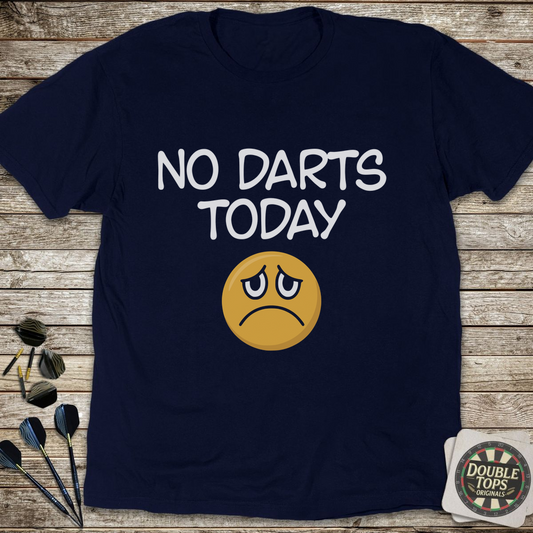 No Darts Sad Face T-Shirt - Navy