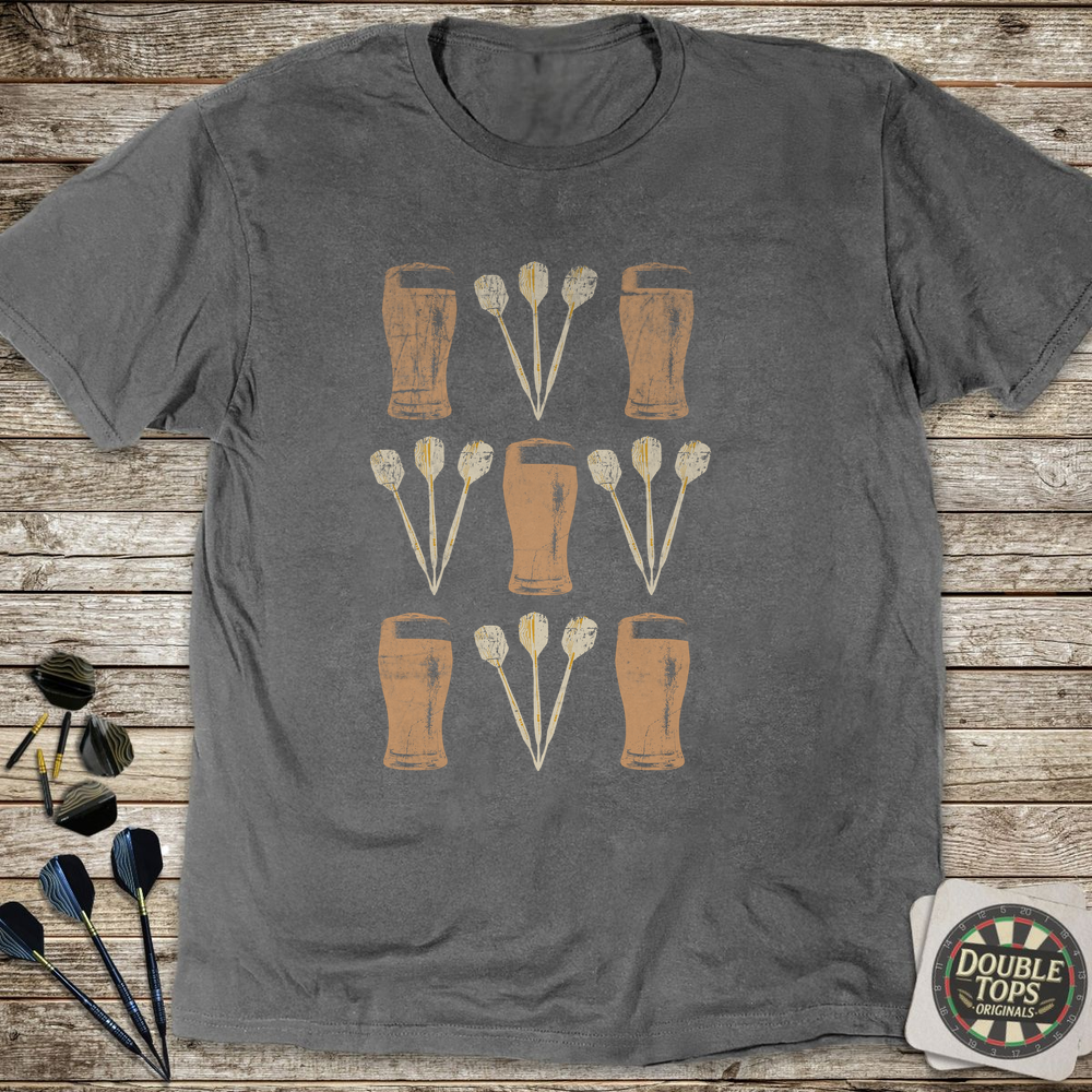Darts And Beer Grid T-Shirt