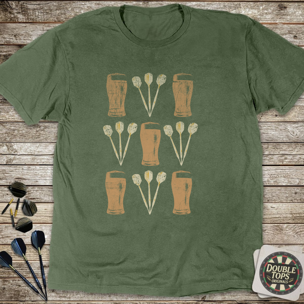 Darts And Beer Grid T-Shirt