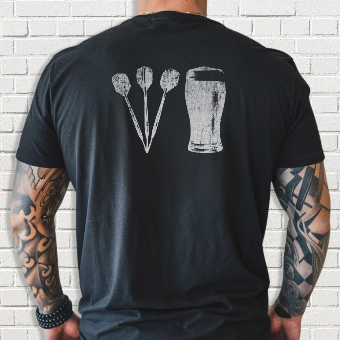 Custom Team Shirt - Darts And Beer All White