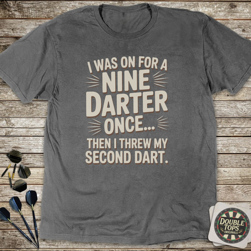 I Was On A Nine T-Shirt - Charcoal