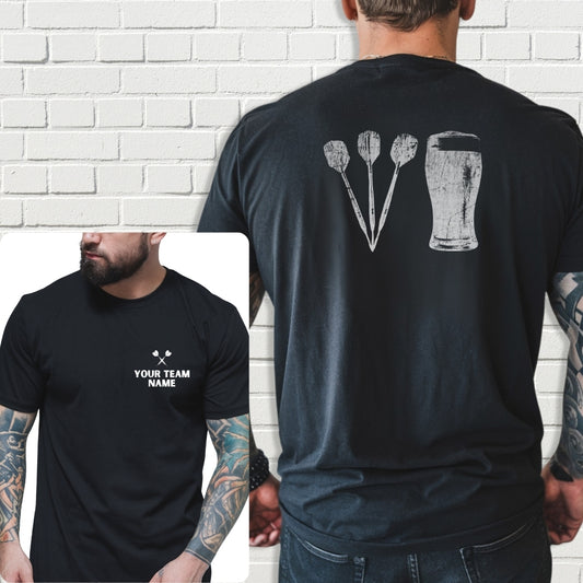 Custom Team Shirt - Darts And Beer All White
