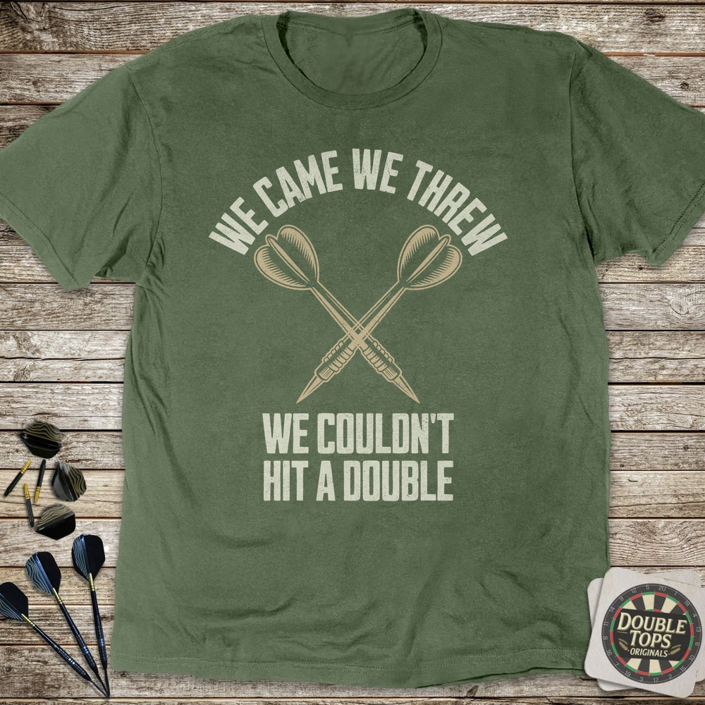 We Came We Threw T-Shirt - Military Green