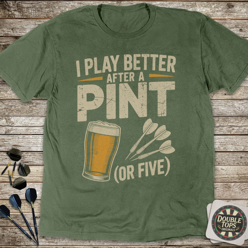 A Pint Or Five T-Shirt - Military Green
