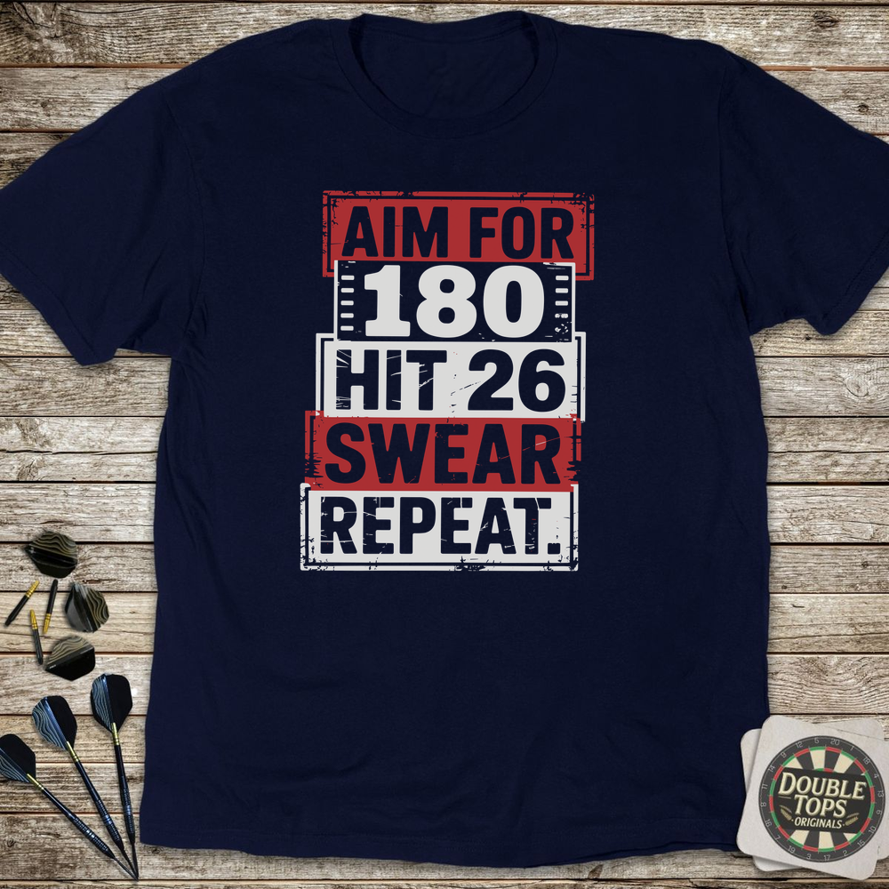 Aim For 180 T-Shirt - Navy