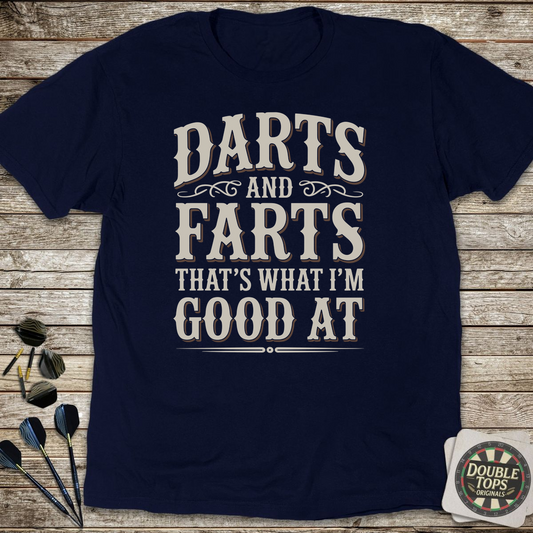Darts And Farts Vintage T-Shirt - Navy