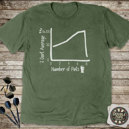 Darts And Pints Graph T-Shirt