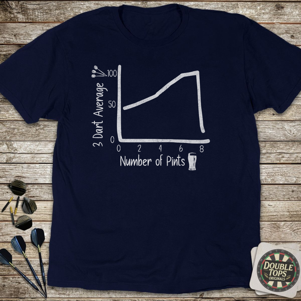 Darts And Pints Graph T-Shirt