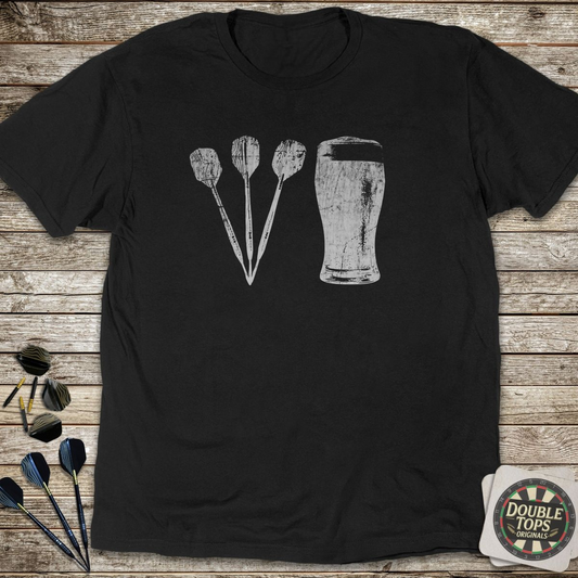 Darts And Beer All White T-Shirt