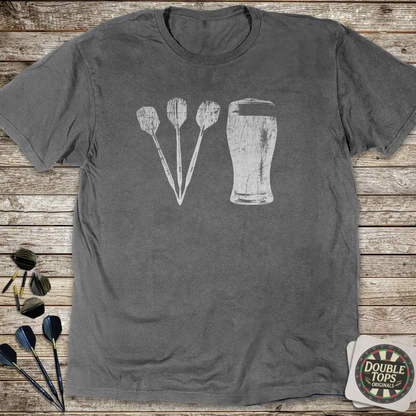 Darts And Beer All White T-Shirt