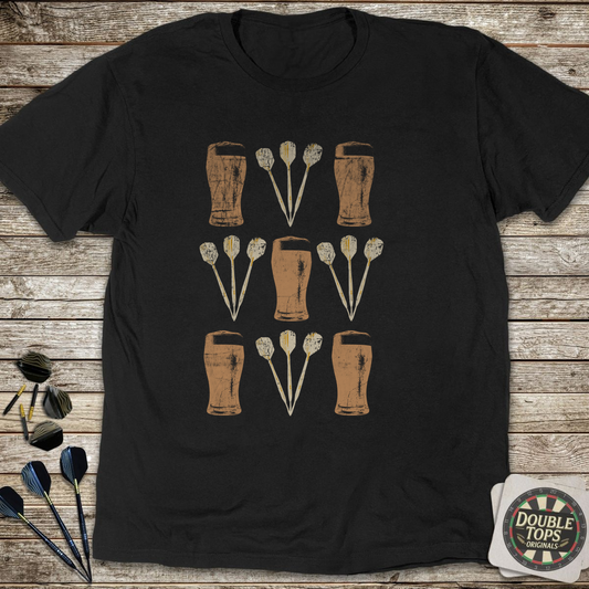 Darts And Beer Grid T-Shirt